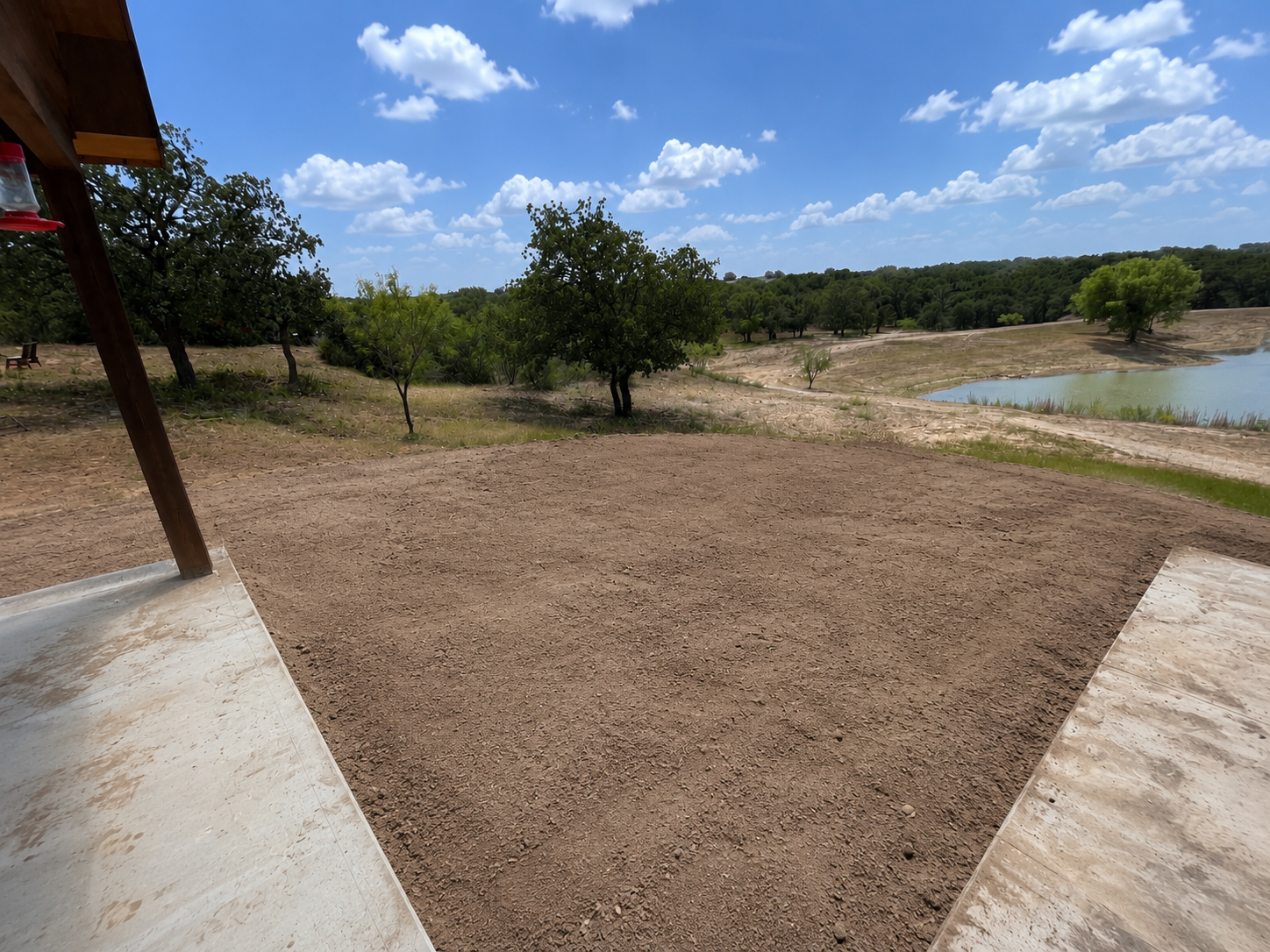 After: completed excavation and land work by TX Dirt Co, Stephenville TX